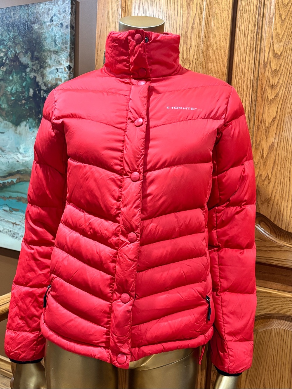 Storm Women's Bright Red Quilted Puffer Jacket